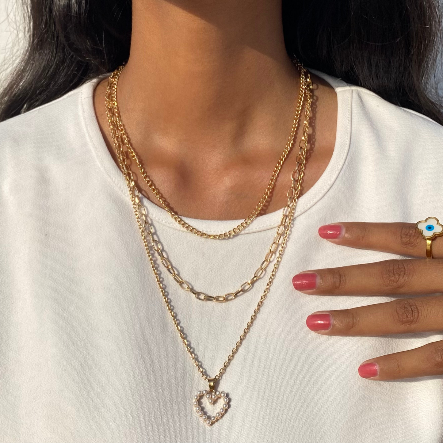 Heart Stack Necklace