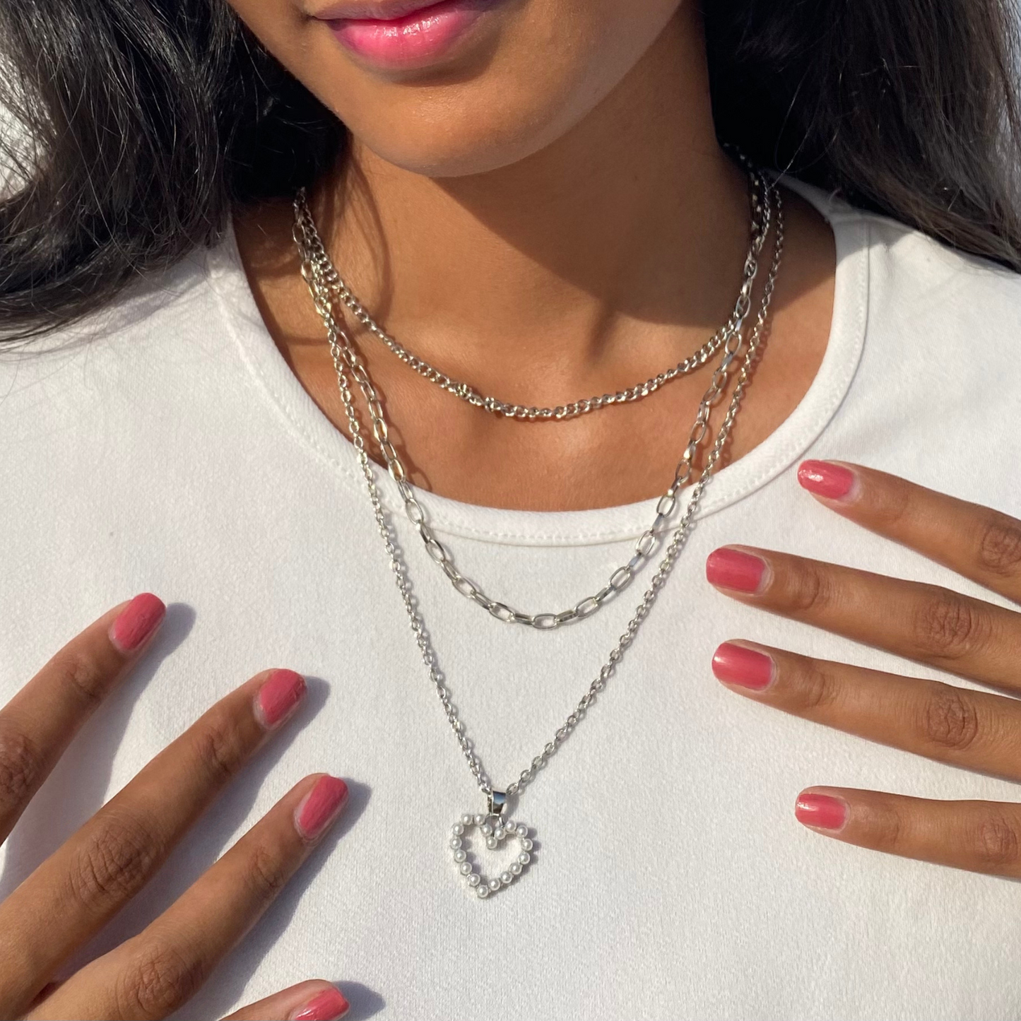 Heart Stack Necklace